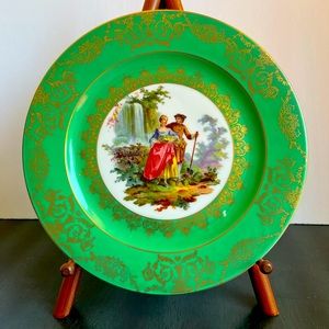 Volkstedt Porcelain 11” Handpainted Plate Made In Germany.